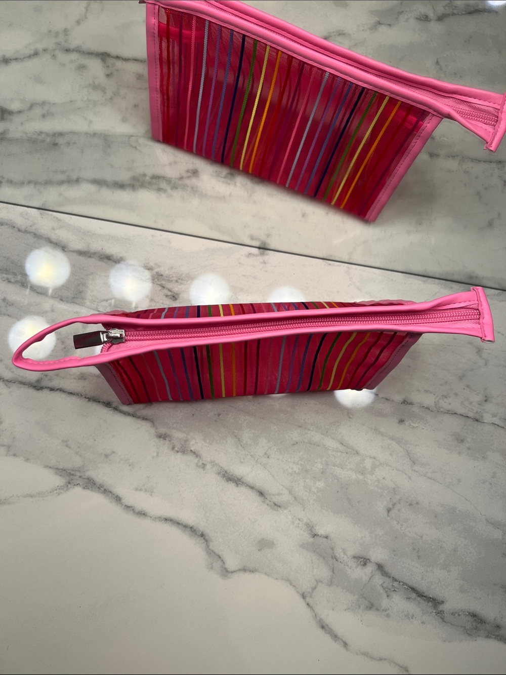 Pink Multi-Color Cosmetic Bag π©·ππ©΅ - Picture 5 of 6